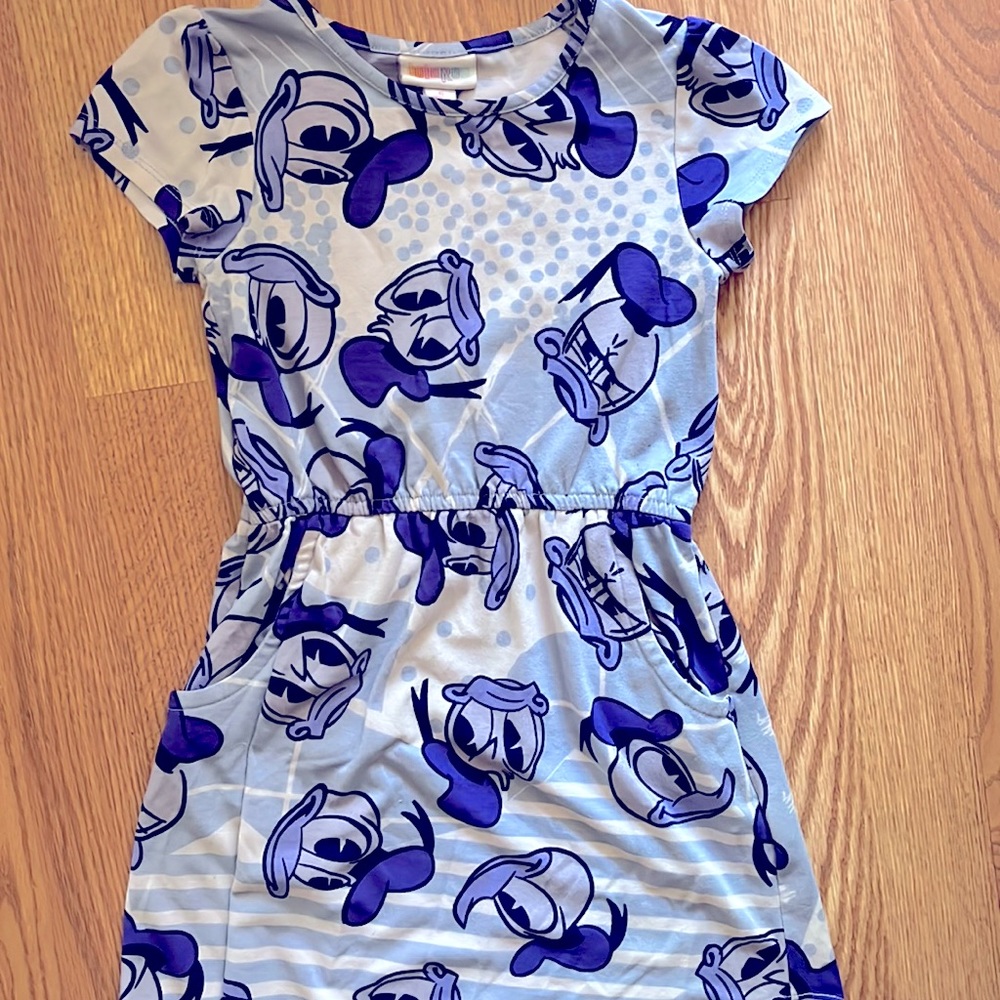 LuLaRoe Disney Donald Duck Kids Mae Dress